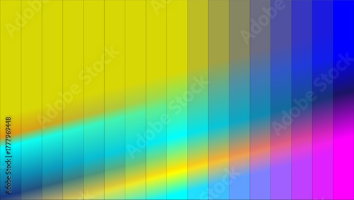 Vibrant abstract background with vertical color gradient stripes and wavy patterns.