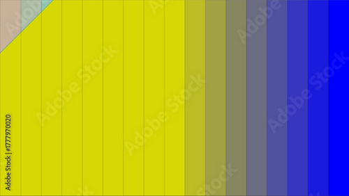 A vibrant gradient of colors transitioning from yellow to blue in a striped pattern.