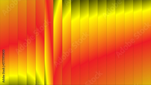 Vibrant abstract background with vertical stripes in warm red, orange, and yellow gradient colors creating a dynamic visual effect.