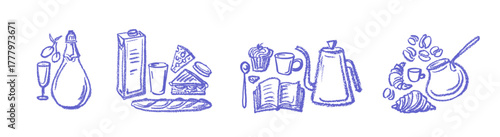 Bakery, picnic. Coffee and tea on kitchen