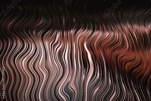Wavy metallic lines abstract background pattern texture design