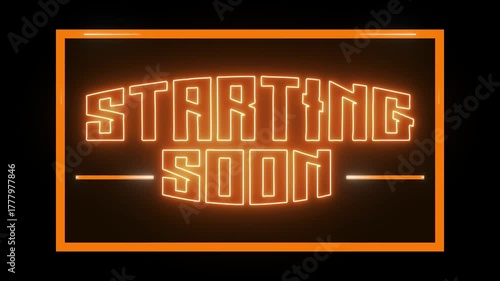 Starting Soon Orange Video Template Twitch Stream
