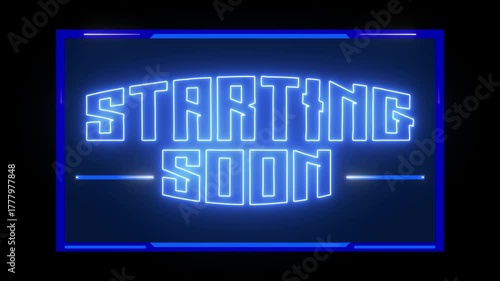 Starting Soon Blue Video Template Twitch Stream
