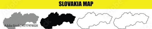 Hand made Slovakia map vector illustration in different styles perfect for infographic and design projects By Adobe Illustrator