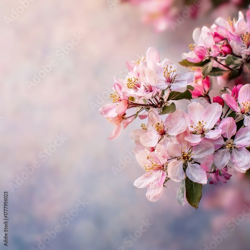 Spring Blossoms Bloom With Vibrant Colors in a Tranquil Garden Setting