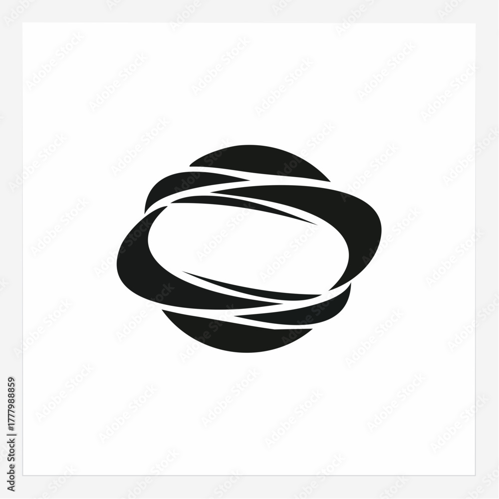 Fototapeta premium Abstract black curved lines on white background, creating an overlapping design