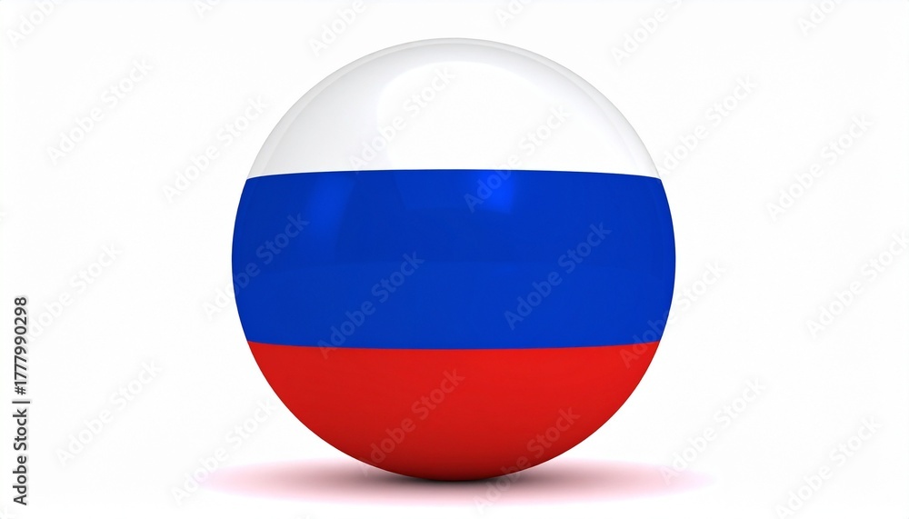 Fototapeta premium A spherical object designed with the Russian flag