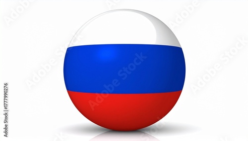 A spherical object designed with the Russian flag Free Download A spherical object designed with the Russian flag - GFXLoad