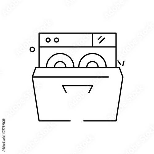 Dishwasher vector icon