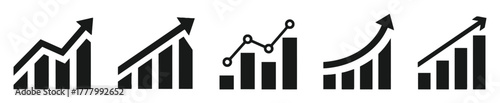 graph, chart, statistics, data, growth, increase, progress, success, business, finance, economy, analytics, report, presentation, upward trend, arrow, bar chart, line graph, diagram, icon, symbol, sil