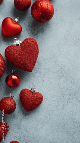 Colorful Heart Decorations Create a Festive Atmosphere for Valentines Day Cel...