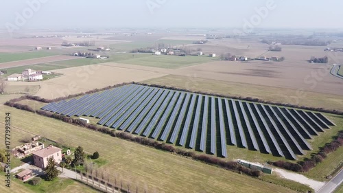 Solar panel farm, Bologna, Italy