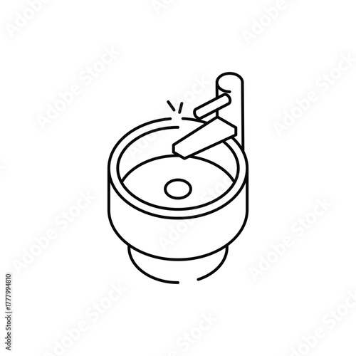 Washbasin vector icon