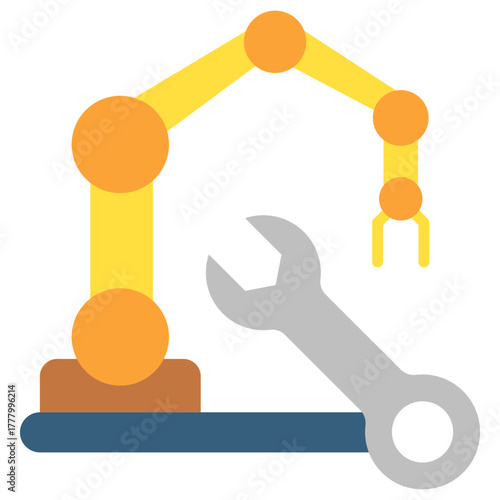 Maintenance Icon, Mini Illustration Relate To Industry 4-0, Modern Industry. Use For Modern Concept, Ui, Ux Web And App Development.