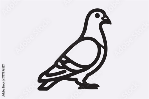 Line art pegion design art