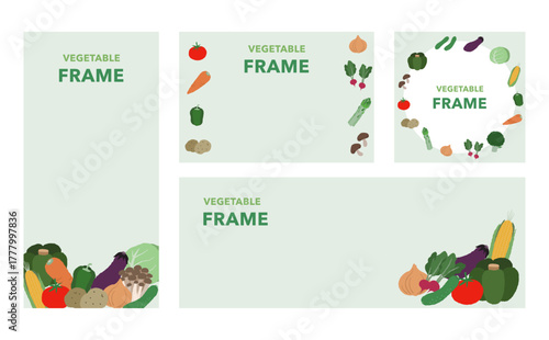 Pop and simple vegetable frame set