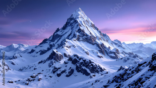 Majestic Snowy Mountain Peak