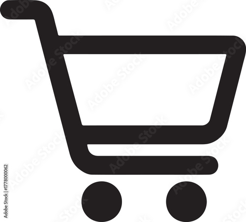 Simple Shopping Cart Icon for Online Retail