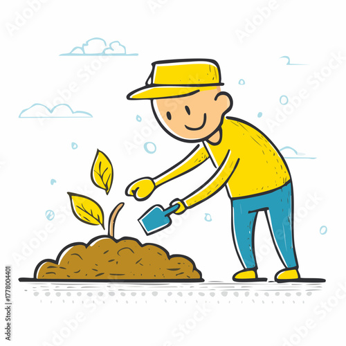 Person gardening – Nature, plants, outdoor, hobby