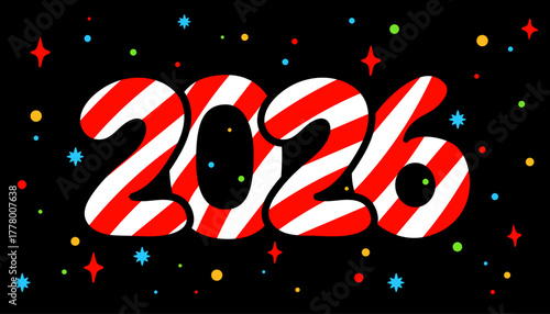 Bold and colorful design for New Year celebration