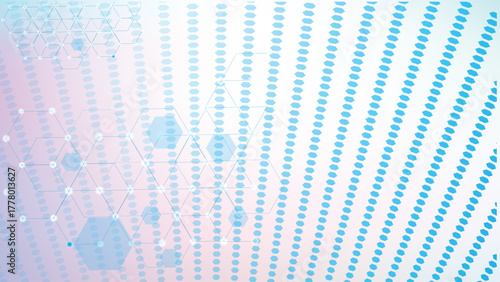 Abstract Hexagonal Network Grid with Futuristic Oval Pattern technology connection