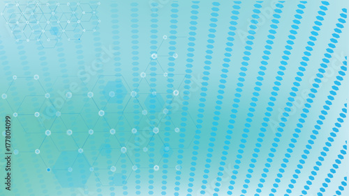 Light Blue Abstract Geometric Network Futuristic with Blue Oval Pattern science