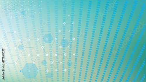 Abstract geometric network pattern with hexagonal shapes glowing nodes a Futuristic