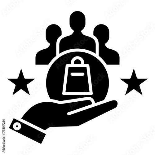 Customer Loyalty Glyph Icon