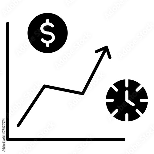 Forecasting Glyph Icon