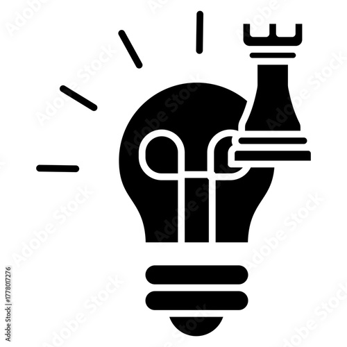 Innovation Strategy Glyph Icon