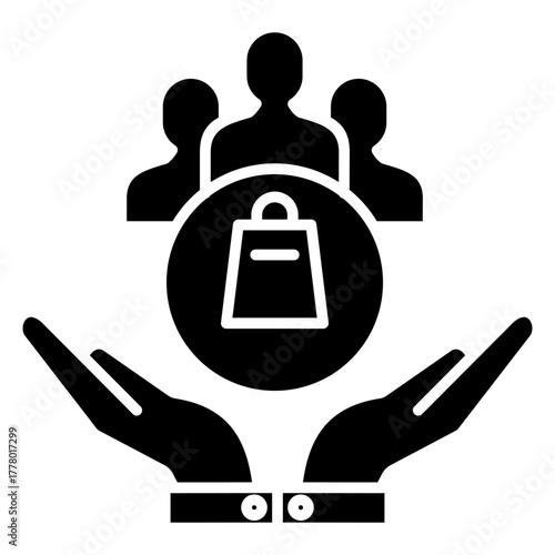 Customer Retention Glyph Icon