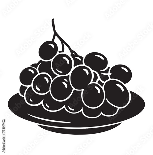 grape fruit vector on white background