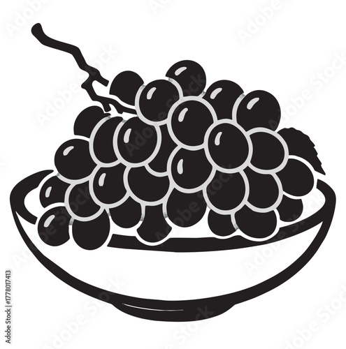 grape fruit vector on white background
