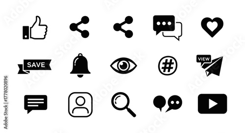 Engage with content using these social media icon set to create a better user experience