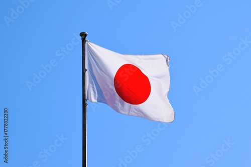 はためく日本の国旗