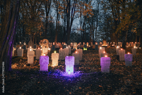 All Souls' Day, Garrison Military Cemetery in Poznan, Poland