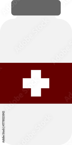 Medical Medicine Box Icon – Flat Design Symbol for Healthcare and Pharmaceuticals