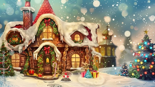 Fairy-tale_Christmas_house_with_reindee