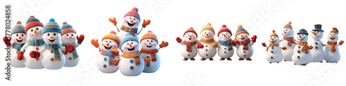Cheerful snowmen friends bringing winter magic, perfect for holiday greetings, festive designs, and adorable seasonal projects, spreading joy with classic winter charm