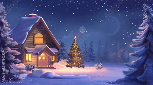 Healing_illustration_Christmas_house_