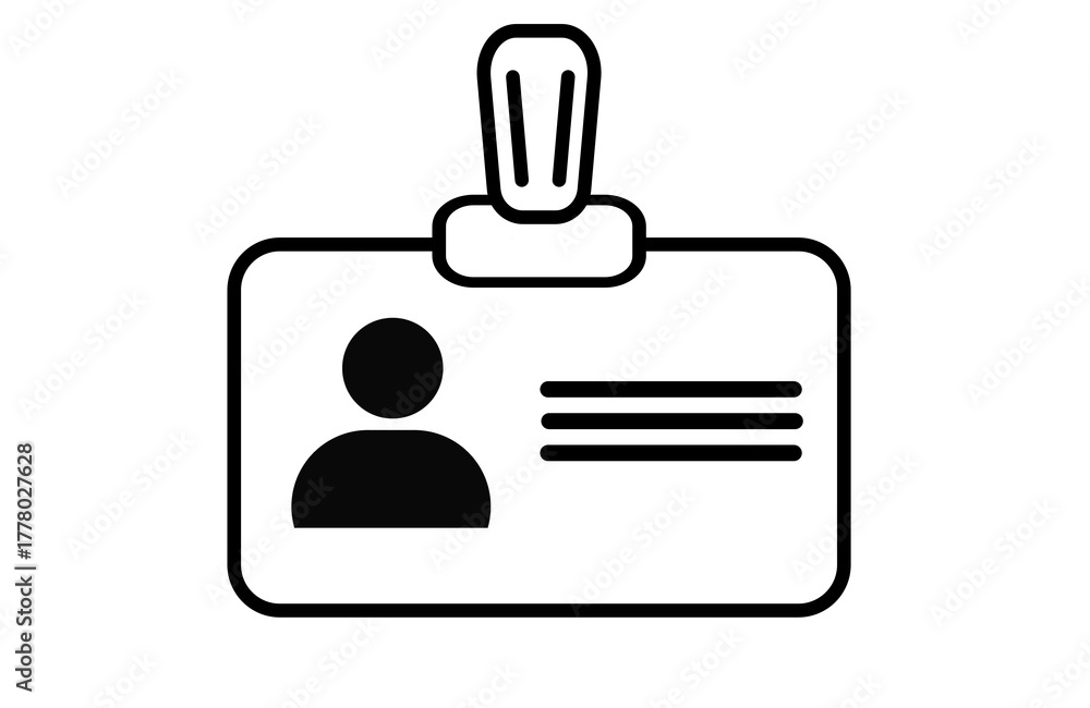 Fototapeta premium employee badge identification, business identity design, profile document