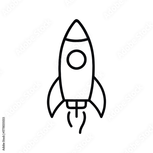 Depiction of a Telescope on Stand for Astronomy Observation in Simple Line Art