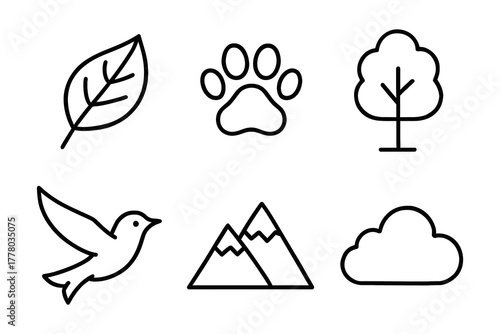 Stylized Graphic of a Simple Tree Icon on a White Background