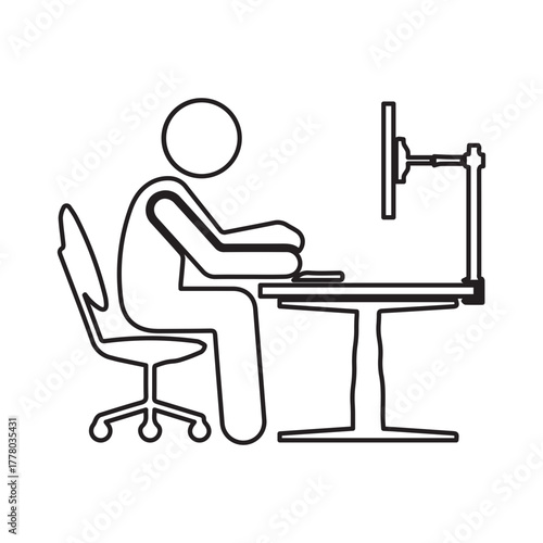 Person Working At Desk