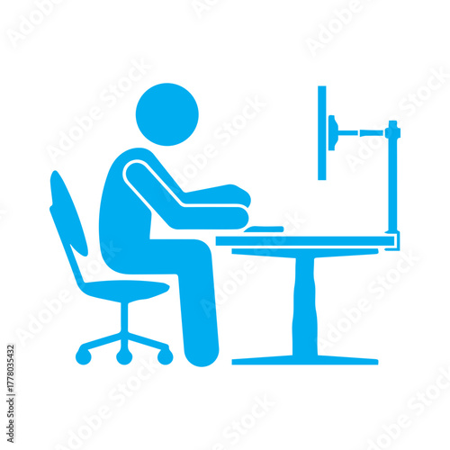 person at desk