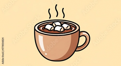 Wallpaper Mural Hot Chocolate with Marshmallows Torontodigital.ca