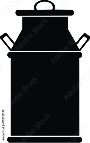 milk urn, milk jug icon.Flat design style vector illustration for graphic and web design.