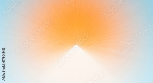 Abstract Sunrise Gradient Background with Radiant Orange Glow and Minimal Horizon Design
