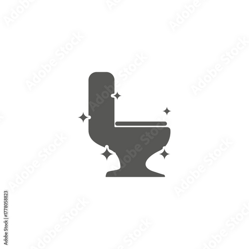 vector flat icon design of clean toilet seat.