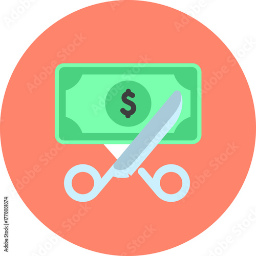 scissors cutting money - discount